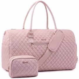 LOVEVOOK Travel Duffle Bag, Weekender Bag for Women with Toiletry Bag, Carry on Overnight Bag with Shoe Compartment, Gym Duffel Bag with Wet Pocket, Mommy Hospital Bags for Labor and Delivery