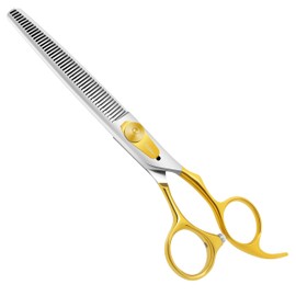 HASHIMOTO Thinning Shears for Dogs, Dog Thinning Shears for Grooming, 46 Teeth, 7.0 inch, 30% Thinning Rate, Light Weight, Balanced.