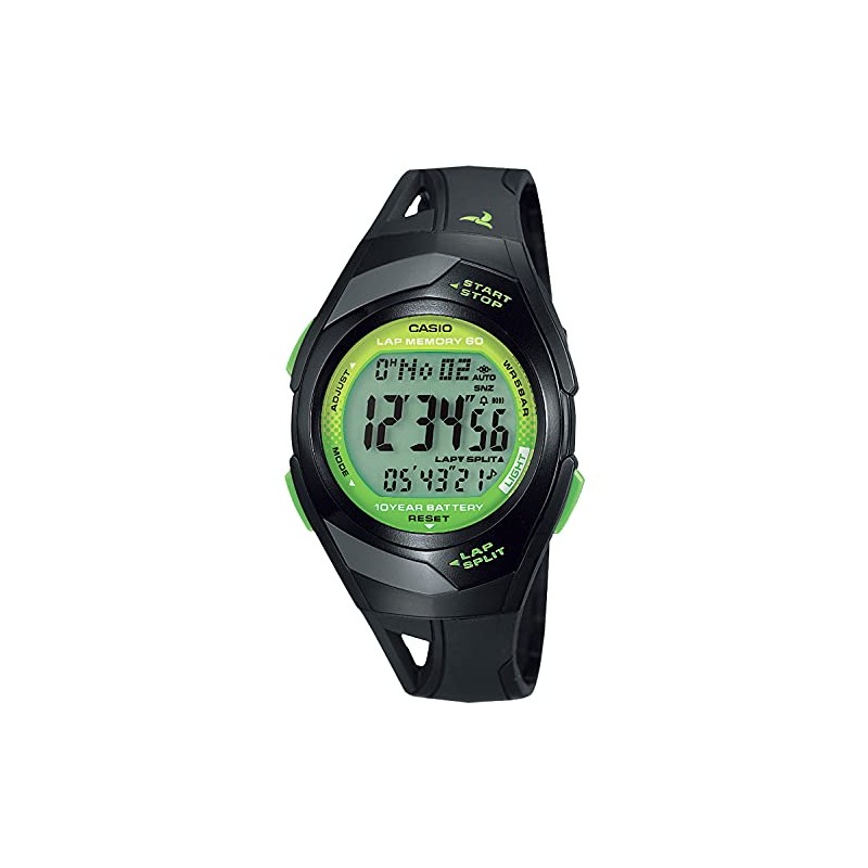 Casio Collection Wristwatch 【Domestic Regular Product】STR-300, black/green, 1 piece, watch