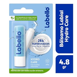 LABELLO Bálsamo labial Hydro Care (4.8g) protector labial hidratante FPS 15 con Vitamina E libre de aceites minerales