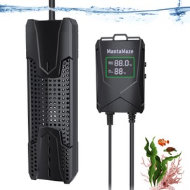 MantaMaze Aquarium Heater 300W/500W/800W/1000W for 20-300 Gal, Fish Tank Heater with Intelligent Leaving Water Automatica Stop Heating and Overheating Protection, for Freshwater & Saltwater