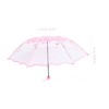 FRCOLOR Raining Folding Umbrella Transparent Travel Umbrella with Creative Floral
