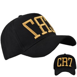 BAGUBDR Football Kits for Boys, Cr7 Kid's Baseball Hat Boys' Adjustable Baseball Cap, Funny Cr7 Baseball Cap Suitable for Many Occasions, Hat Circumference 54-60cm, Cool Outfit for Boy Black