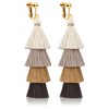 Clip on Earrings, Lightweight Colorful Layered Tassel Bohemian Statement Tiered