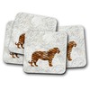 Silver Kangaroo Copper Tiger Drinks Coasters - set of 4