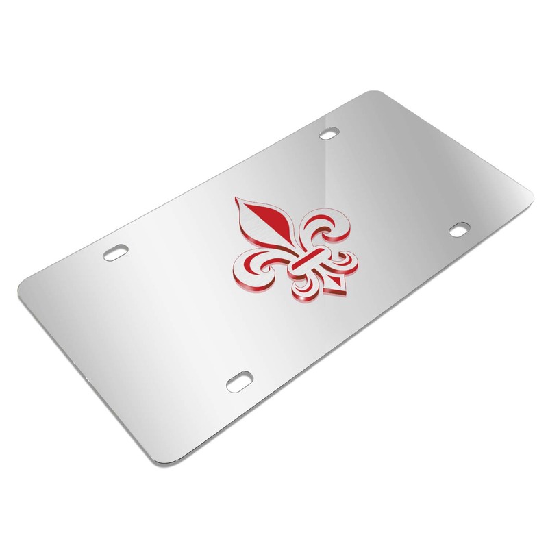 iPick Image Fleur-de-Lis FDL 3D Mirror Chrome Stainless Steel License