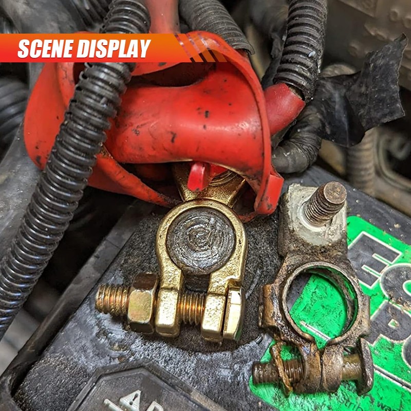 Car Battery Terminal Connector, Battery Terminal Clamps Negative and Positive,