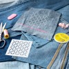 8pcs Plastic Sashiko Stencil, 8 Styles Geometric Embroidery Stabilizers White