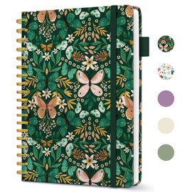 Password Book with Alphabetical Tabs, 5.5" x 6.7" Spiral Password Book, Small Password Books for Seniors, Password Keeper Book to Help You Stay Organized - Butterfly