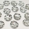 MajorCrafts® 40pcs 15mm Crystal Clear Faceted Acrylic 2 hole Sewing