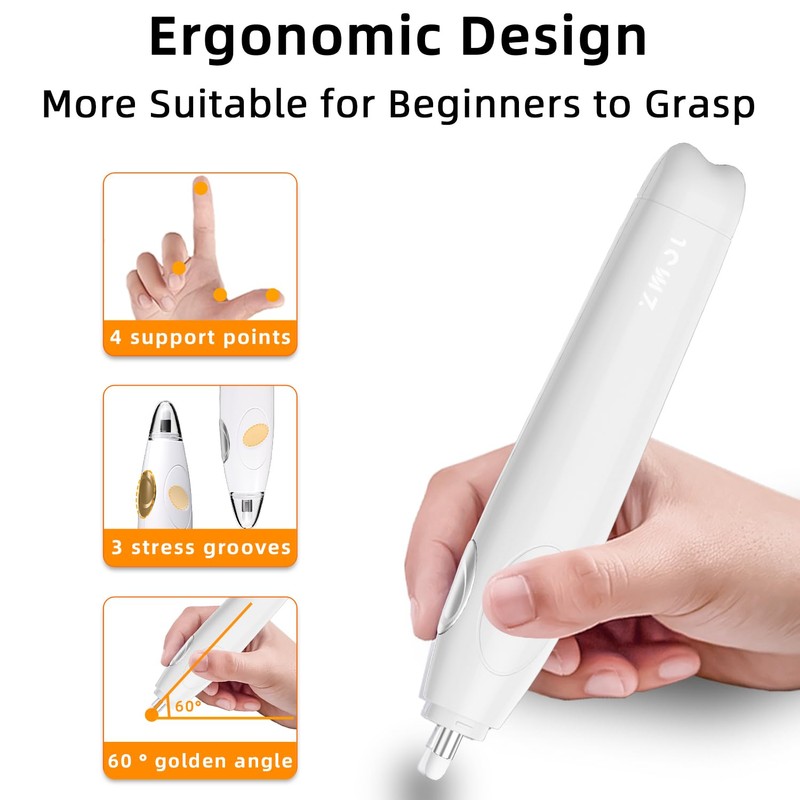 ZMOL Electric Eraser for Artists, Rechargeable Electric Eraser Kit, 140