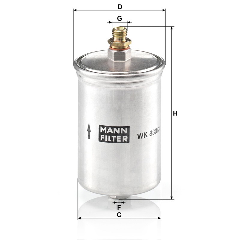 Original MANN-FILTER Fuel filter WK 830/3 – For Passenger Cars
