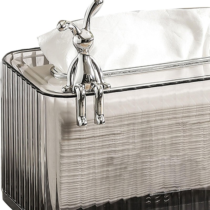 Gsycle Decorative Tissue Box Holder, Clear Tissue Dispenser Box Tissue
