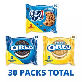 Nabisco Sweet Treats Cookie Variety Pack OREO, OREO Golden & CHIPS AHOY!, 30 Sn