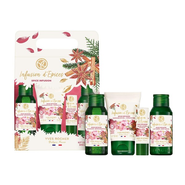 Yves Rocher Winter Collection 2023 Litchi Givré Set, Bath & Body Travel Size Set, Our Gift Sets Are Ready to Be Gifted - to the Great Joy of Your Loved Ones! 1 x Piece (Spice Infusion)