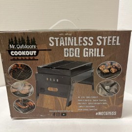 Mr. Outdoors Cookout Stainless Steel BBQ GRILL 10”x14”
