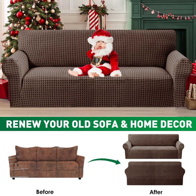 MAXIJIN Stretch Couch Cover Sofa Covers for 3 Cushion Couch