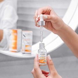 Victoria Beauty - Vitamin C Serum High Dosage, Anti-Ageing Hyaluronic Face Serum with Snail Mucus for Young Face and Radiant Skin (1 x 20 ml)