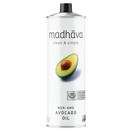 Madhava Aceite De Aguacate Sin Omg, 100% Puro, De Una Sola Fuente, Lata De 1 L, 33,8 Oz