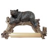 Rustic Cabin Style Black Bear on Log Toilet Paper Holder