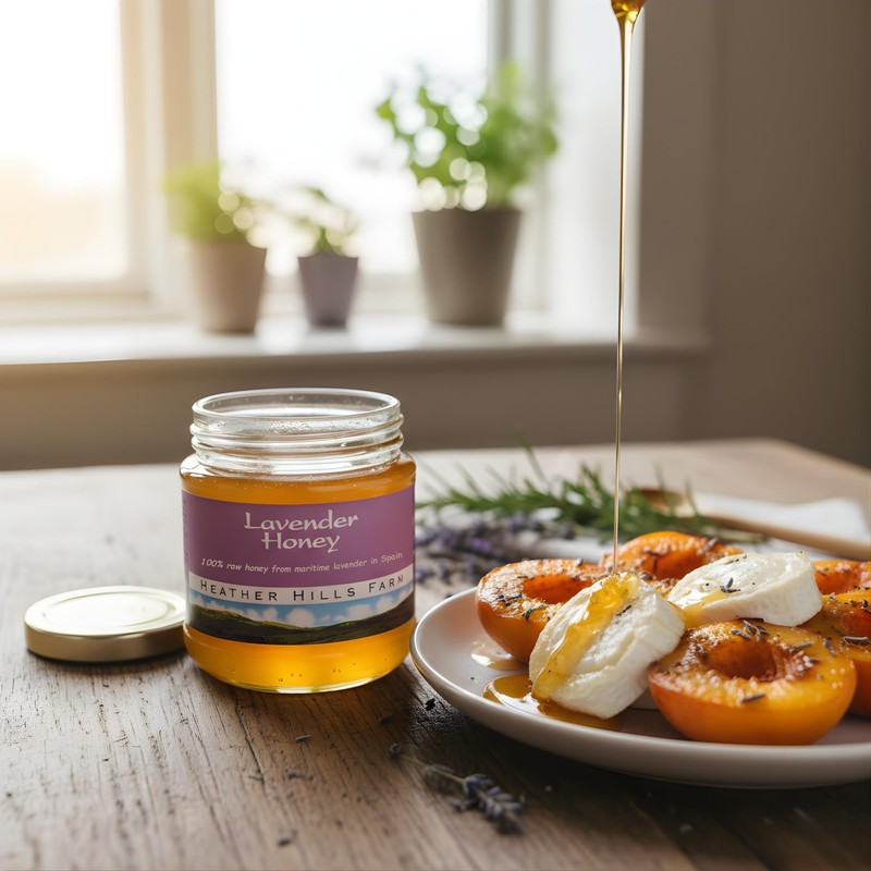 Heather Hills Farm Raw Spanish Lavender Honey 4 Oz (Pack