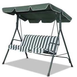 TANGZON Replacement Canopy, Waterproof & UV Resistant Swing Canopy Cover, Outdoor 2/3 Seat Swing Chair Awning for Patio, Garden and Courtyard (Green, 114 x 168cm)