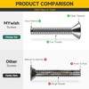 Mywish 540Pcs Metric M3 M4 M5 Screws Assortment Kit, Flat