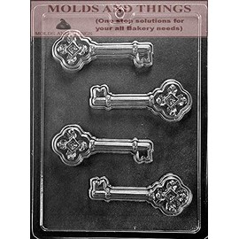 Skeleton Key Chocolate Candy Mold, Skeleton lolly Chocolate candy mold with copywrited molding Instructions -SET OF 3