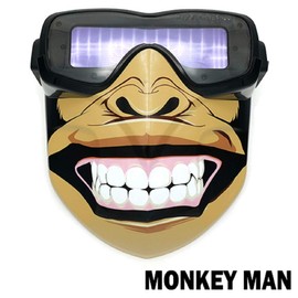 Steel Vision 32000 Auto Darkening Welding Goggles Custom Face Masks (Monkey Man)