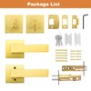 Probrico Keyed Alike Brushed Gold Exterior Door Locksets Square, Satin