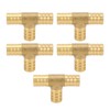 3 Way Adapter Fitting Brass 5/8in Brass Universal Tee Fitting