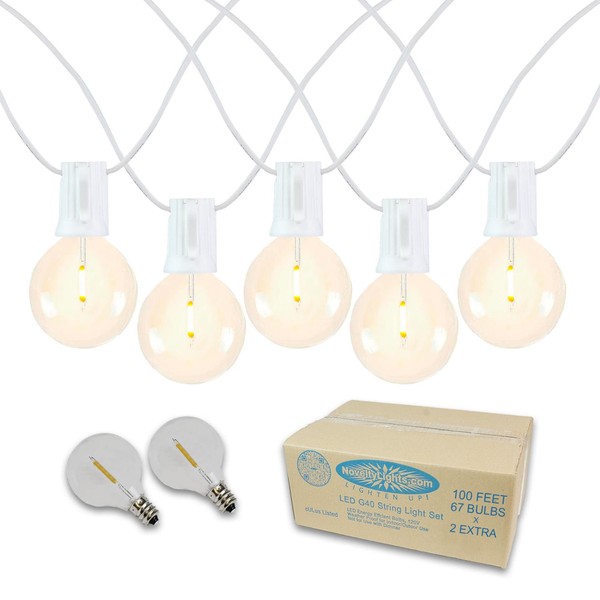 Novelty Lights 100FT G40 LED Patio String Lights, Outdoor Lights