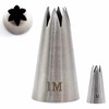 2 pcs 1M Nozzle Open Star Piping Tip, Large Seamless