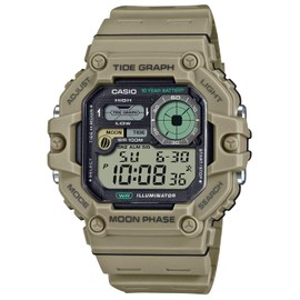 Casio WS1700H-5A Beige Band Unisex Adult Digital Watch, Grey Dial, 52.5 × 48.6 × 15.2 mm