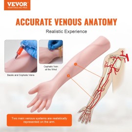 High Simulation IV Practice Arm Kit with Carrying Bag for Phlebotomy and Intravenous Venipuncture Training Medical ScienceDefault: Default