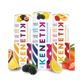 KENETIK Nootropic Ketone Drink, Ketones for Energy & Focus, Caffeine & Sugar Free, High Performance D-BHB Ketone Mix, Fuel w/Zero Crash or Jitters, Ready to Drink - Variety 6 Pk