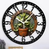 25cm Classic Iron Round Clock with Silent Sweep Second Handsheet