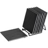 Juvale Square Black Slate Coasters Set - Coffee Table Protection