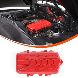 Suetlcoity for Corvette C8 Engine Cover Trim Compatible with Corvette C8 2020-2024 Engine Bay Protection Panel Cover Trim Exterior Accessories ABS (Sport Red)