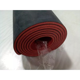 Peloton Reversible Workout Mat 71" x 26" 5mm Thickness Heavy Duty Black Red