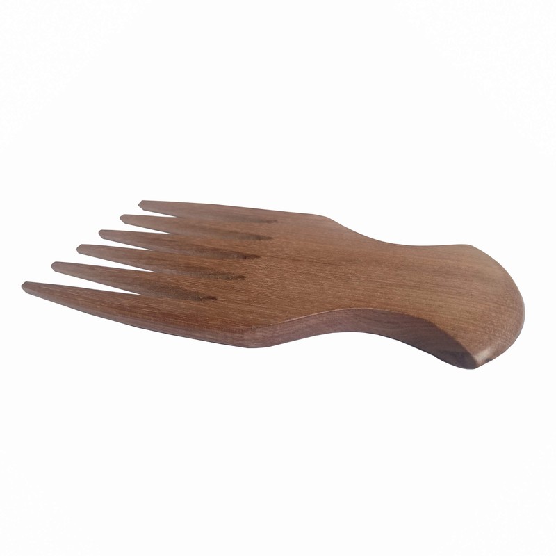 Plai Na Natural Wood Comb Afro Pick Handmade For Thick