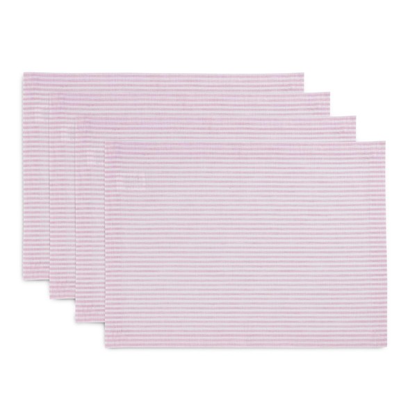 Solino Home Stripe Linen Cloth Placemats Set of 4 -