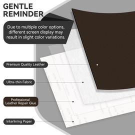 Butie 2PCS Leather Repair Patches, 8 * 11 Inch Self-Adhesive Leather Couch Repair Patch, Leather Sticker Patch for Couch, Tote Bags, Clothing, Car Seats, Furniture(Brown-1)