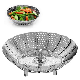 Vaporera plegable para Verduras de Acero Inoxidable. Vaporera estilo Flor Para Cocer tus Vegetales al punto exacto y Calentar todos tus alimentos al Vapor.
