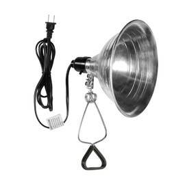 Simple Deluxe Clamp Lamp Light with 8.5 Inch Adjustable Aluminum Reflector and 6 Feet Cord, up to 150W E26 Socket (no Bulb Included), Silver and Black