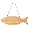 VBS Decorative Sign "Fish", Pine Wood, Approx. W 23.5 x