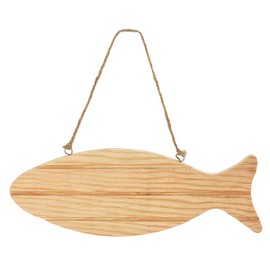 VBS Decorative Sign "Fish", Pine Wood, Approx. W 23.5 x H 8.5 cm, Thickness Approx. 0.6 cm