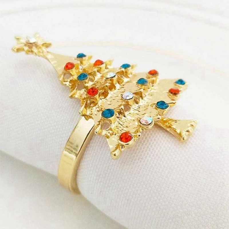 12Pcs Christmas Napkin Button Napkin Ring Napkin Ring Cloth Ring