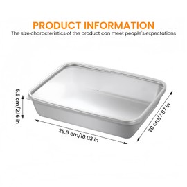 LEKEFETO Pack of 4 Fresh Food Storage Boxes: 25.5 x 20 x 5.5 cm Food Storage Box, Stackable Food Storage Containers, Food Storage Containers with Transparent Lid, Fridge Organiser, for Cheese, Meat