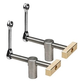 2 Pack Bench Dog Clamp 20mm Dog Hole Clamp Woodworking Adjustable Workbench Stop Stainless Steel Brass